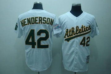 Dave Henderson Oakland Athletics white Throwback jersey