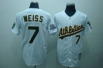 Walt Weiss Oakland Athletics white Throwback jersey
