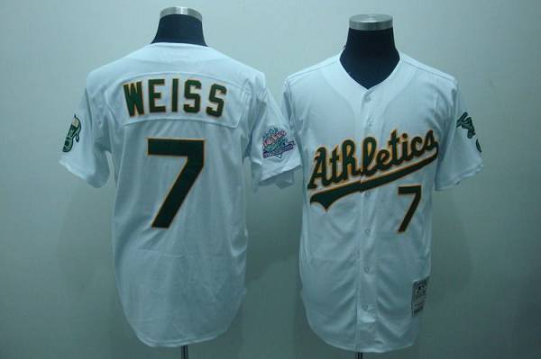 Walt Weiss Oakland Athletics white Throwback jersey