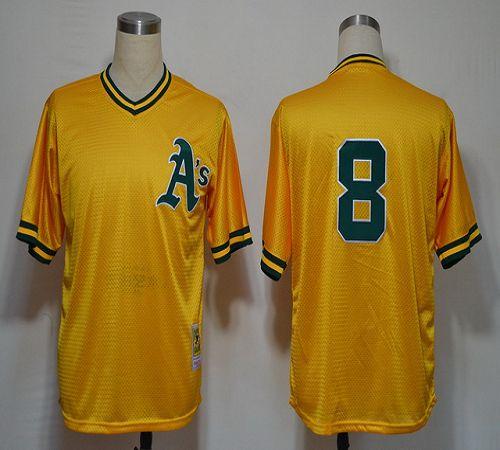 Joe Morgan Oakland Athletics yellow jersey