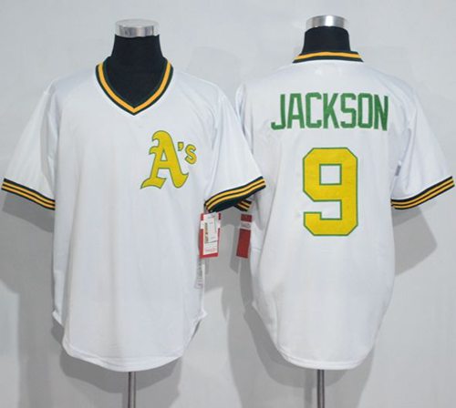 Reggie Jackson Oakland Athletics white Throwback jersey
