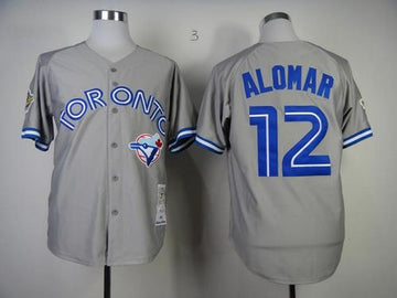 Roberto Alomar Toronto Blue Jays grey Throwback jersey