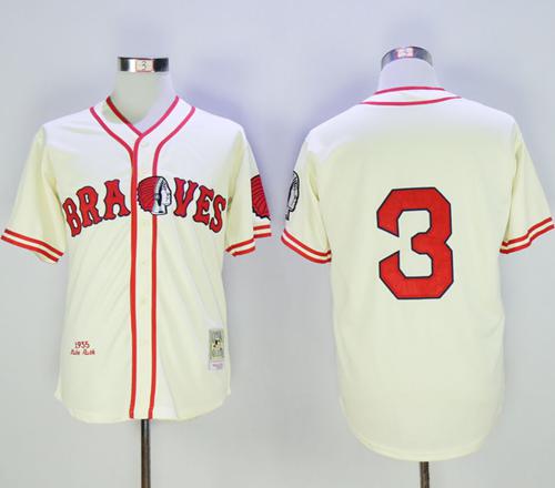 Babe Ruth Atlanta Braves cream Throwback jersey