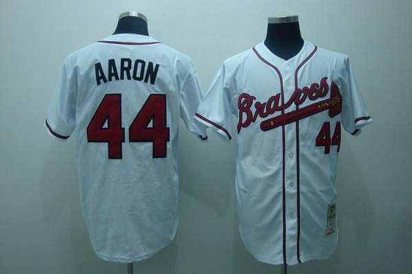 Hank Aaron Atlanta Braves white Throwback jersey