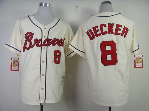 Bob Uecker Atlanta Braves cream Throwback jersey