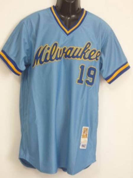 Robin Yount Milwaukee Brewers blue Throwback jersey