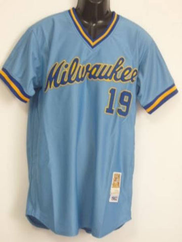 Robin Yount Milwaukee Brewers blue Throwback jersey