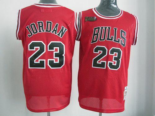 Michael Jordan Chicago Bulls red Throwback jersey