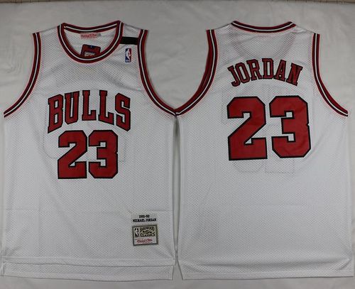 Michael Jordan Chicago Bulls white Throwback jersey
