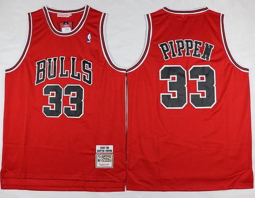 Scottie Pippen Chicago Bulls red Throwback jersey