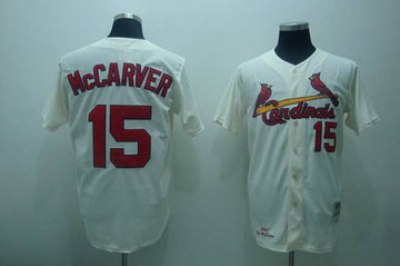 Tim McCarver St. Louis Cardinals cream Throwback jersey