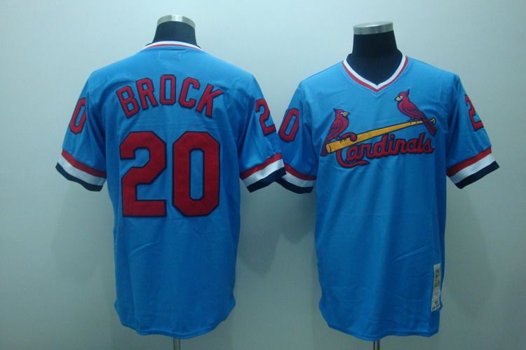 Lou Brock St. Louis Cardinals blue Throwback jersey