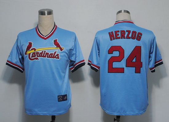 Whitey Herzog St. Louis Cardinals blue Throwback jersey