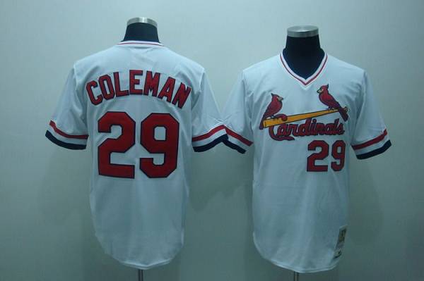 Vince Coleman St. Louis Cardinals white Throwback jersey