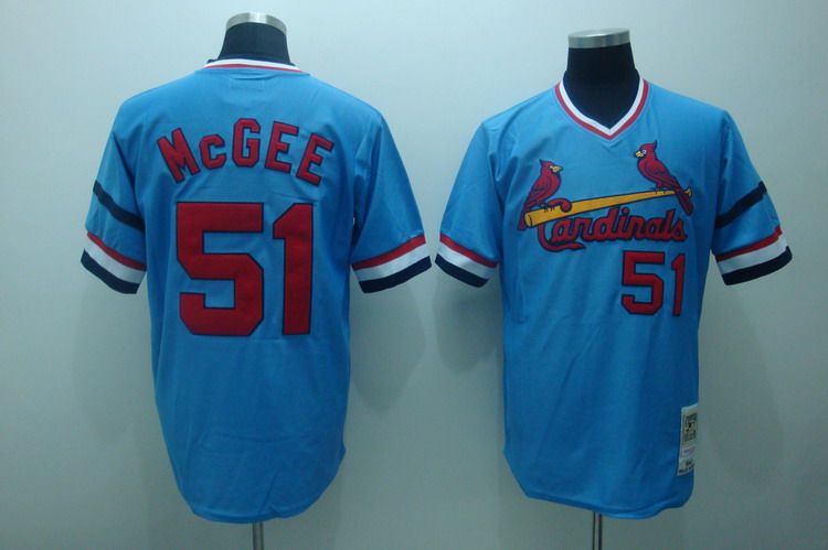 Willie McGee St. Louis Cardinals blue Throwback jersey