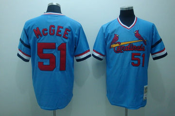 Willie McGee St. Louis Cardinals blue Throwback jersey
