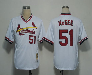 Willie McGee St. Louis Cardinals white Throwback jersey