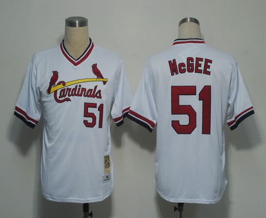 Willie McGee St. Louis Cardinals white Throwback jersey