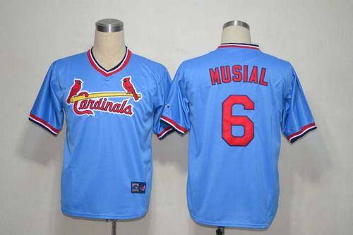 Stan Musial St. Louis Cardinals blue Throwback jersey