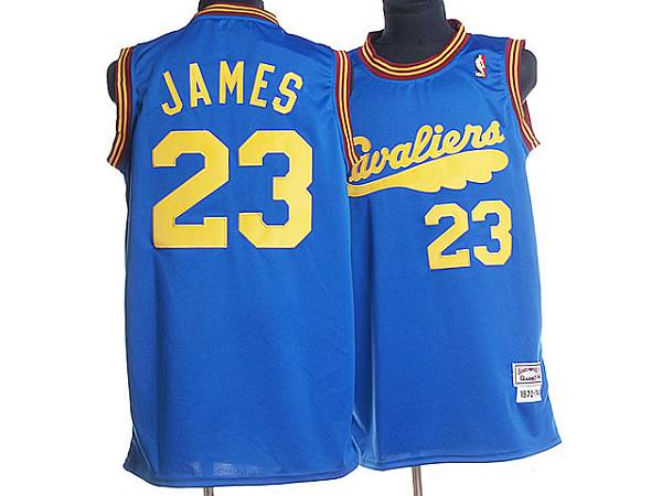 LeBron James Cleveland Cavaliers blue Throwback jersey