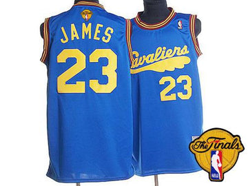 LeBron James Cleveland Cavaliers blue Throwback jersey
