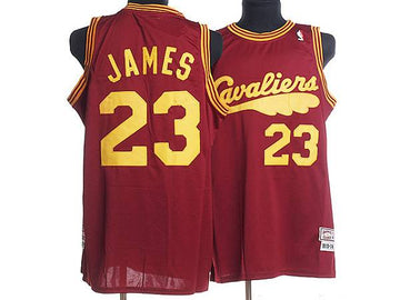 LeBron James Cleveland Cavaliers red Throwback jersey