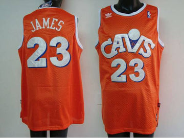 LeBron James Cleveland Cavaliers orange jersey