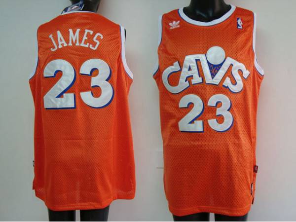 LeBron James Cleveland Cavaliers orange jersey
