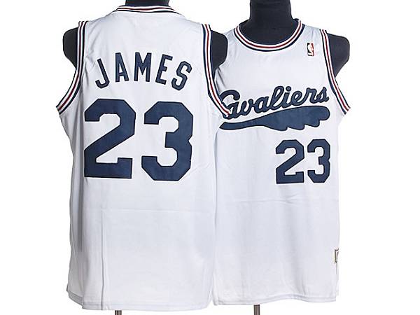 LeBron James Cleveland Cavaliers white Throwback jersey
