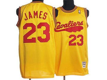 LeBron James Cleveland Cavaliers yellow Throwback jersey