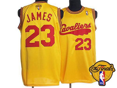LeBron James Cleveland Cavaliers yellow Throwback jersey
