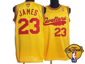 LeBron James Cleveland Cavaliers yellow Throwback jersey