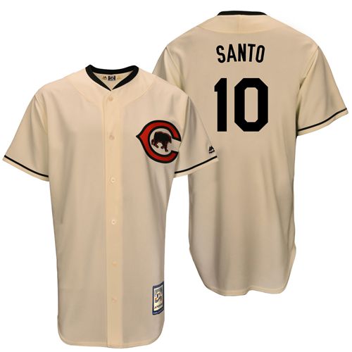 Ron Santo Chicago Cubs cream Throwback jersey