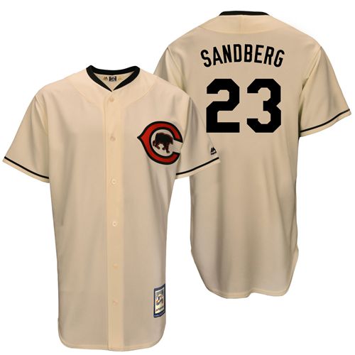 Ryne Sandberg Chicago Cubs cream Throwback jersey