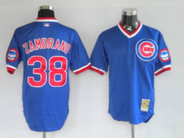 Carlos Zambrano Chicago Cubs blue Throwback jersey