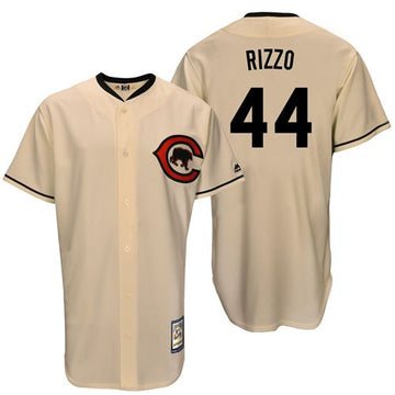 Anthony Rizzo Chicago Cubs cream Throwback jersey