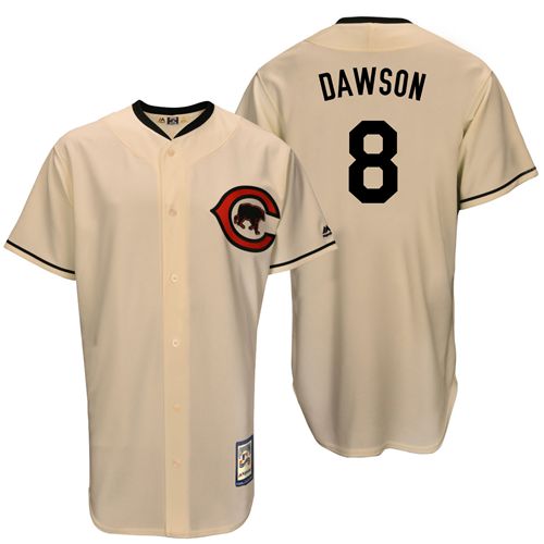 Andre Dawson Chicago Cubs cream Throwback jersey