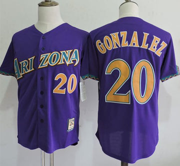 Luis Gonzalez Arizona Diamondbacks purple Throwback jersey