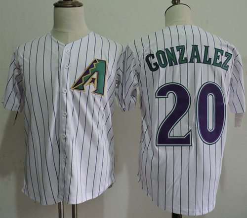 Luis Gonzalez Arizona Diamondbacks white Throwback jersey