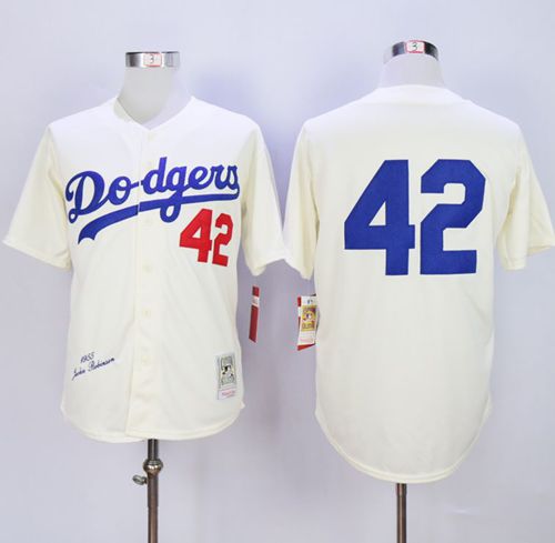 Jackie Robinson Los Angeles Dodgers cream Throwback jersey