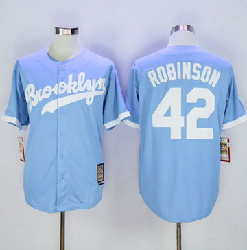 Jackie Robinson Los Angeles Dodgers blue Throwback jersey