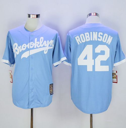 Jackie Robinson Los Angeles Dodgers blue Throwback jersey