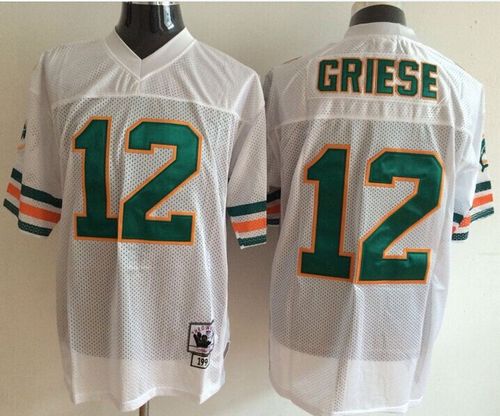Bob Griese Miami Dolphins white Throwback jersey