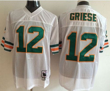 Bob Griese Miami Dolphins white Throwback jersey