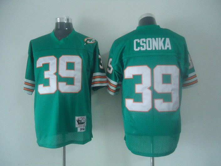 Larry Csonka Miami Dolphins green jersey