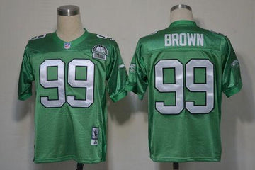 Jerome Brown Philadelphia Eagles green Throwback jersey