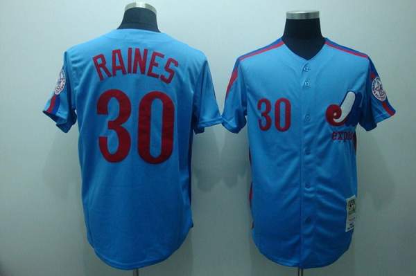 Tim Raines Washington Nationals blue Throwback jersey