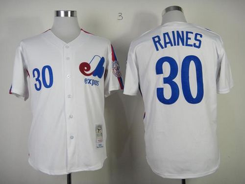 Tim Raines Washington Nationals white Throwback jersey
