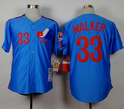 Larry Walker Washington Nationals blue Throwback jersey