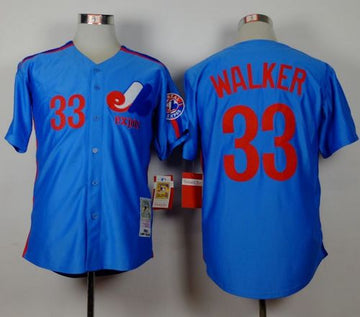 Larry Walker Washington Nationals blue Throwback jersey